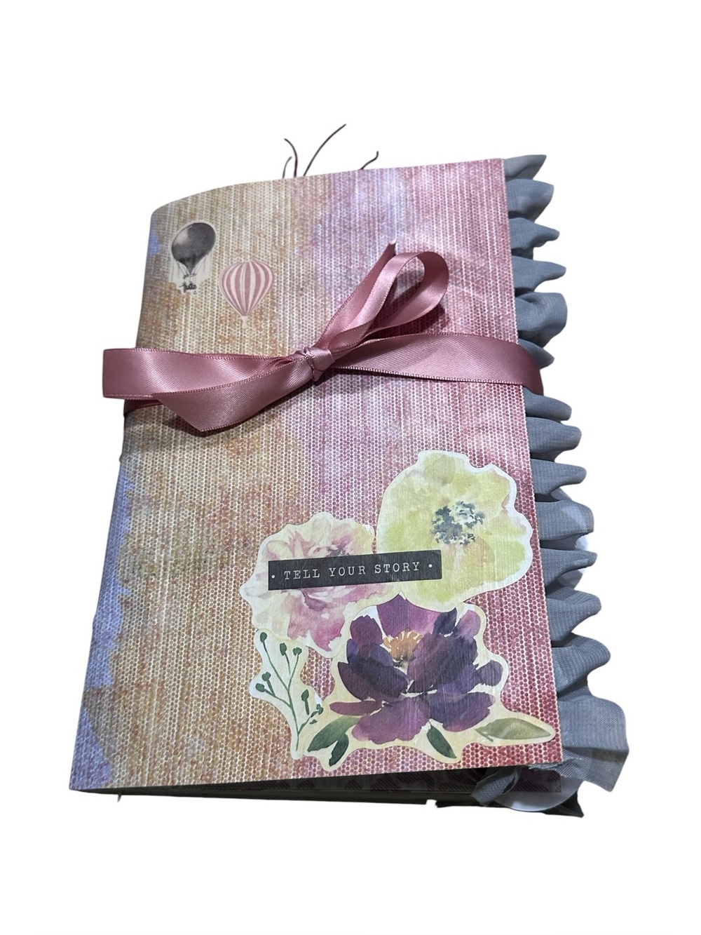 Handmade Junk Journal Vintage Florals and Textures Theme One of a Kind